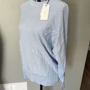 Dolman Sleeve Mix Media Sweater NEW